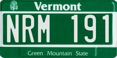 VT license plate NRM191