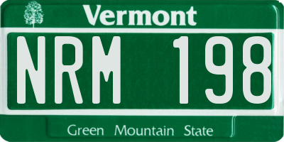 VT license plate NRM198