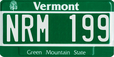 VT license plate NRM199