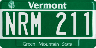 VT license plate NRM211