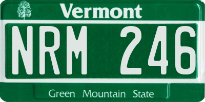 VT license plate NRM246