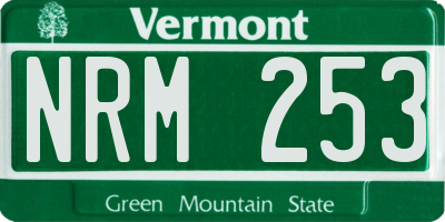 VT license plate NRM253