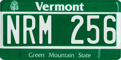 VT license plate NRM256