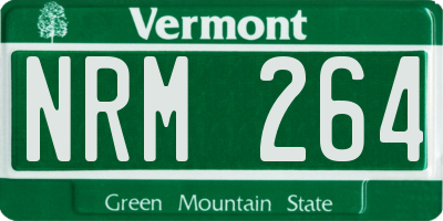 VT license plate NRM264