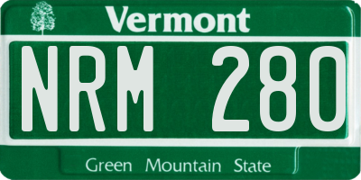 VT license plate NRM280