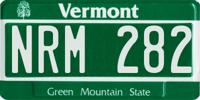 VT license plate NRM282