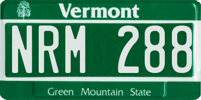 VT license plate NRM288