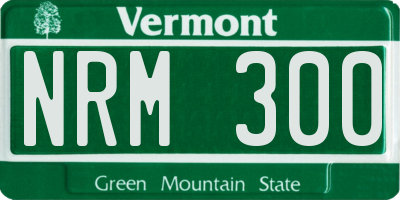 VT license plate NRM300
