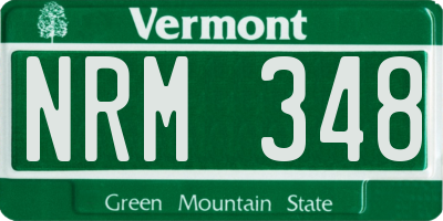 VT license plate NRM348