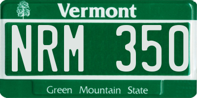 VT license plate NRM350