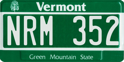 VT license plate NRM352