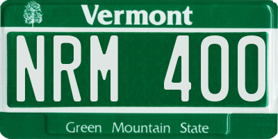 VT license plate NRM400