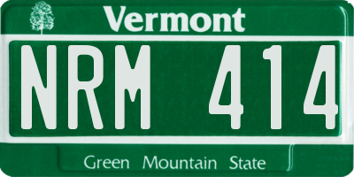 VT license plate NRM414