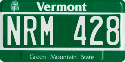 VT license plate NRM428