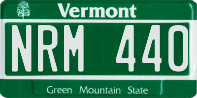 VT license plate NRM440