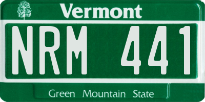 VT license plate NRM441