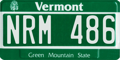 VT license plate NRM486