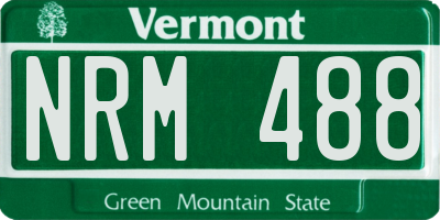 VT license plate NRM488