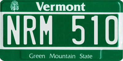 VT license plate NRM510