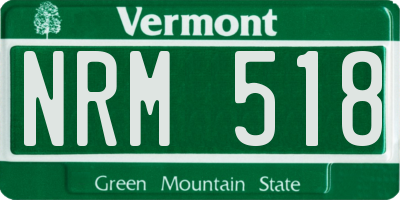 VT license plate NRM518