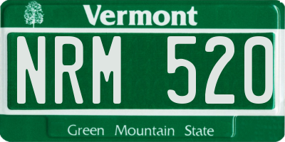 VT license plate NRM520