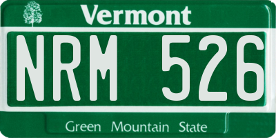 VT license plate NRM526