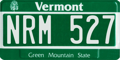 VT license plate NRM527