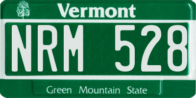 VT license plate NRM528