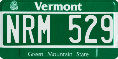 VT license plate NRM529