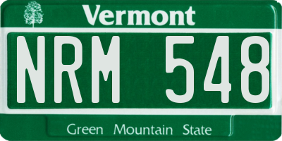 VT license plate NRM548