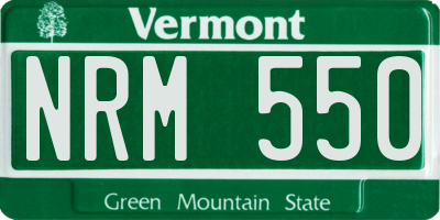 VT license plate NRM550