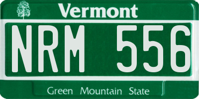 VT license plate NRM556