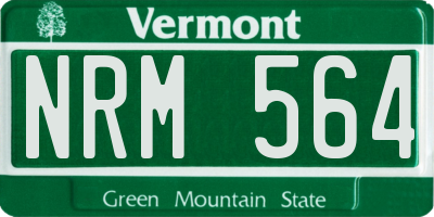 VT license plate NRM564