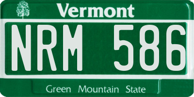 VT license plate NRM586
