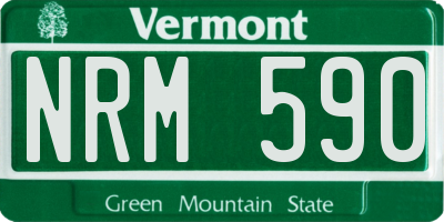 VT license plate NRM590