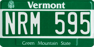 VT license plate NRM595