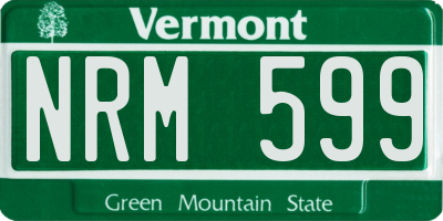VT license plate NRM599