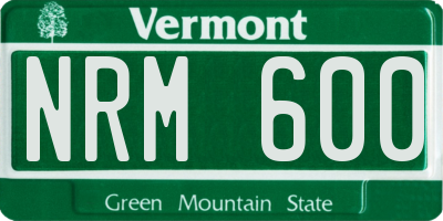 VT license plate NRM600