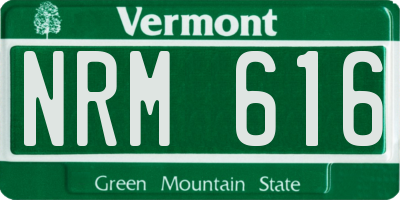 VT license plate NRM616