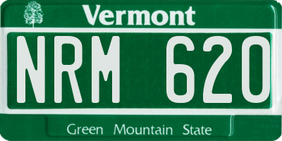 VT license plate NRM620
