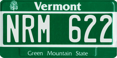 VT license plate NRM622