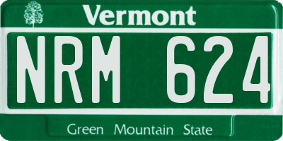 VT license plate NRM624