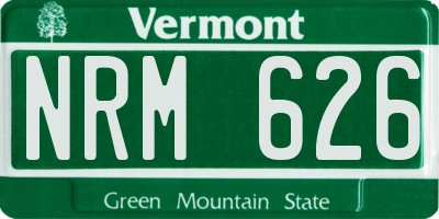 VT license plate NRM626