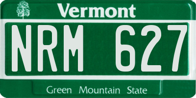 VT license plate NRM627