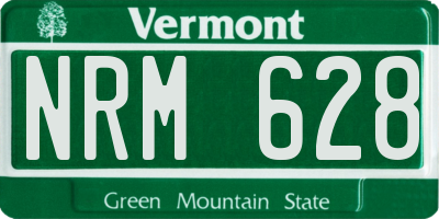 VT license plate NRM628