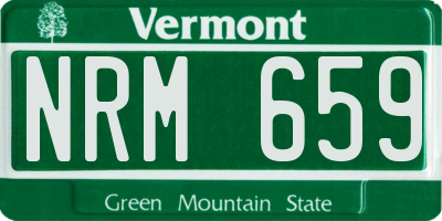 VT license plate NRM659