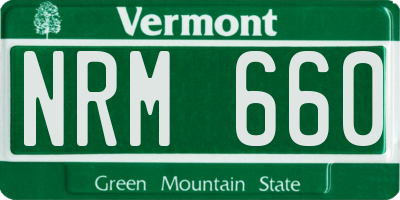 VT license plate NRM660