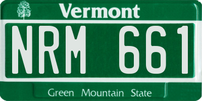 VT license plate NRM661