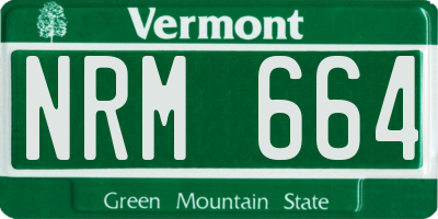 VT license plate NRM664