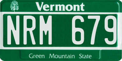 VT license plate NRM679
